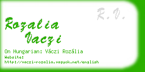 rozalia vaczi business card